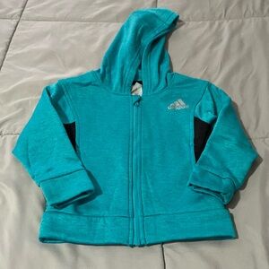 Adidas toddler boys zip up hooded sweatshirt